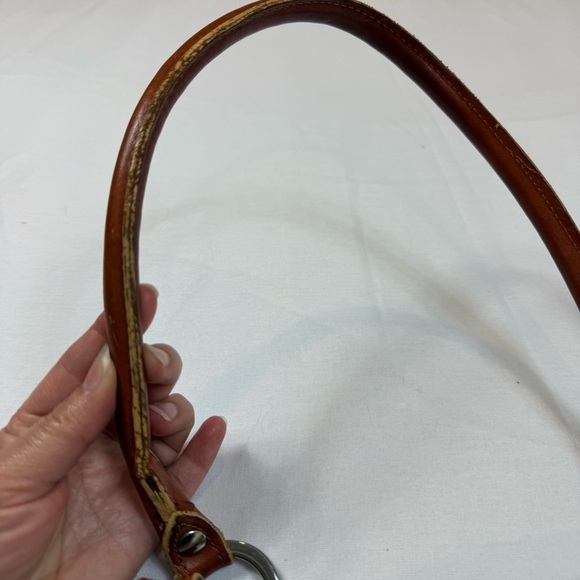 Cristina Made in Italy Genuine Leather Cream and Brown Tote Bag - Picture 6 of 16